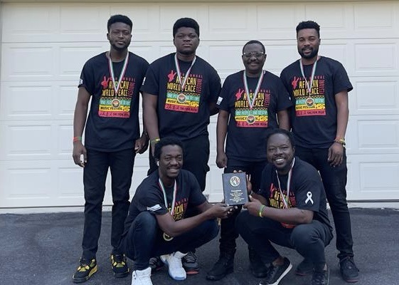 The Wazumbians with the medals and plaque they earned in North Carolina The Wazumbians with the medals and plaque they earned in North Carolina